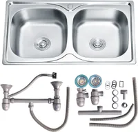Melko Küchenspüle Edelstahl Spülbecken - Einbauspüle 81CM