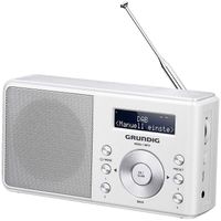 Grundig Music 6000 DAB+ Digitalradio mit integriertem Lithium-Akku, Micro-USB-Stromversorgung, UKW-RDS, Alarmfunktion, Kopfhörer-Anschluss, weiß