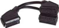 Scart-Verteiler, vollverschaltet, Kabelvers. 0,2m
