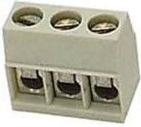 Lüsterklemme, 3-Polig, Rechtwinklig, Elfenbein, Raster = 5Mm