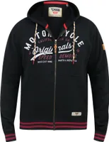 Duke - "D555 Patrick" Hoodie mit durchgehendem Reißverschluss Durchgehender Reißverschluss für Herren DC504 (L) (Schwarz)