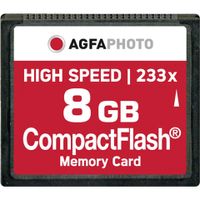AgfaPhoto Compact Flash, 8GB, 8192 MB, Kompaktflash (CF), 100000 Zyklen pro logischen Sektor, 42.8 mm, 3.3 mm, 36.4 mm