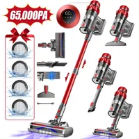 Aiibot Akku Staubsauger,65000Pa/600W/70Mins Staubsauger Kabellos mit Smart Display,Staubsauger mit Anti-Verhedderung-Bürste,drei Gänge,1.8L