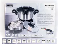 BEEM Vitatherm Schnellkochtopf Set 4L – Edelstahl, Antihaft für alle Herdarten