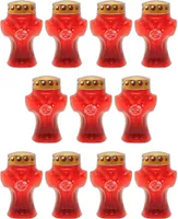 11er Set Grabkerze Kreuz Grablicht Rot Friedhofskerzen Grabbrenner Kreuzkerze Grableuchte Trauerlicht Gedenkkerze Grablichtkerze Grabdekoration