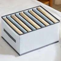 9 Gitter Fach Aufbewahrungsbox für Kleidung, Schubladen Kleider Organizer, Faltbarer Kleiderschrank, Separate Kleiderbox, grau