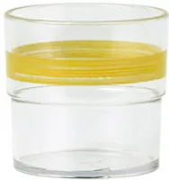 5x Waca Trinkglas BISTRO 230ml gelb Pappbecher, Kaffeetasse