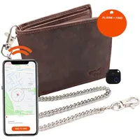 Rozšířená pánská peněženka se sledovacím zařízením - Peněženka s řetízkem - bluetooth tracker a řetízek - Hunter Brown