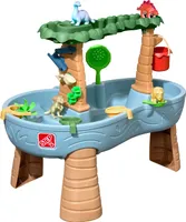 Step2 Dino Showers Wasserspieltisch | Großer Wassertisch mit 13-teiligem Zubehörset | Garten Wasser Spieltisch für Kinder in Blau & Braun