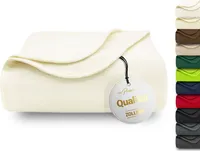 Kuscheldecke, 130x170 cm, Polar-Fleece, creme