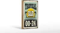 Dřevěná cedule 12x18cm Tropical Bar Retro 00-24 Dekorace