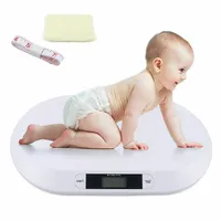 Waga cyfrowa dla niemowląt Waga dla niemowląt Max 20 kg, wyświetlacz LCD, funkcja tarowania, z ręcznikiem i linijką (biała)
