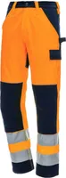 NITRAS MOTION TEX VIZ lange Warnschutz-Arbeitshose | orange | Gr. 60