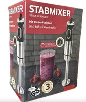 Stabmixer Mixer Pürierstab - Turbofunktion - Edelstahl - Messbecher - 800 Watt