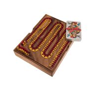 Cribbage, aus Holz mit Kartenspiel, Gesellschaftsspiel, Familienspiel, Brettspiel