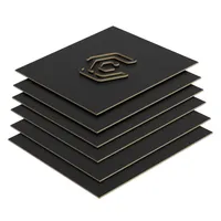 ATOMSTACK MDF desky 6 kusů: Barevné desky - černé, 300x300x3mm, neošetřené dřevo pro laserové gravírování, CNC řezání, modelování lodí pro kutily
