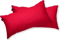 Brielle 2er Set 100% Baumwolle Kissenbezug mit verdecktem Reißverschluss 40 x 80 cm Rot