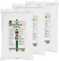 3 x 10kg HaGaFe Schafwoll - Pellets, Schafwollpellets, Universaldünger, Gartendünger, Wasserspeicher, Gemüsedünger, organischer- Dünger
