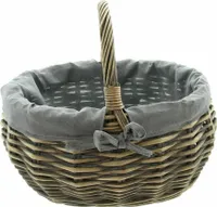 Einkaufskorb Shabby-Charme Tragekorb Bügelkorb Einkaufstasche Picknick Korb