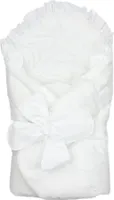 TupTam Unisex Baby Einschlagdecke mit Schleife, Farbe: Weiß, Größe: 70 x 70 cm