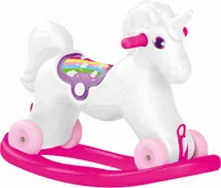 Dolu Einhorn Holzspielzeug Schaukelpferd Rosa/Weiß 2509