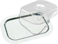 APS Präsentiertablett mit Haube aus Edelstahl und Polycarbonat