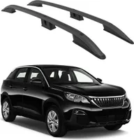 TURTLE STŘEŠNÍ LIŠTA CROWN PEUGEOT 3008 ALL 2017 2018 2019 2020 2021 2022 2023 2024 (SUV)  , Černá