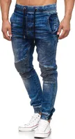 Tazzio Herren Jeans Regular Fit im Biker Jogger-Stil 16505 Blau XXL