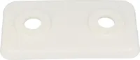 STEDO Doppel-Scharnierrosette Rohrabstand 50 mm, Loch 12 mm - weiß