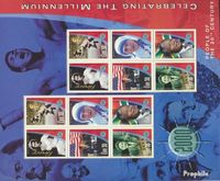 Briefmarken Irland 1999 Mi 1200-1205 Zd-Bogen (kompl.Ausg.) postfrisch Persönlichkeiten