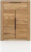 Schuhschrank - Eichenholz teilmassiv geölt - B 80 cm - 2 Türen