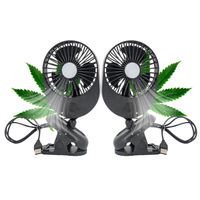 2 Stück Mini Grow Ventilator mit Clip Klemme für Growbox Zubehör Grower Anbau