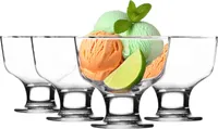 GLASMARK® Eisbecher 4-Set 210ml Große (max. 270ml) 4 Stück Eisschalen Dessertschalen Eisgläser Dessertglas transparent ideal für Sorbet Dessert Tiramisu Pudding Eis Panna Cotta  - Hochwertige Qualität