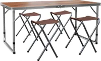 Aga Kempingový skládací set Hnědý