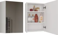 CDF HÄNGESCHRANK Pola 1DL | Farbe: Weiß | Moderner Schrank | Ablagefläche | Geräumige Einlegeböden