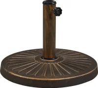 Yaheetech Sonnenschirmständer Garten Schirmhalter Schirmgewicht Rund Balkonschirmständer für Schirmstöcke bis 38-48 mm, 10 KG