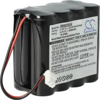 vhbw Akku Ersatz für Visonic GP220AAH8YMX, 0-9912-L für Alarmanlage, Alarmsystem (2000 mAh, 9,6 V, NiMH)