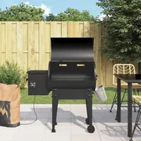 Grill na pellet żeliwny czarny 94 cm