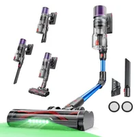 Proscenic P16U Handstaubsauger mit Faltrohr, Akku Staubsauger, 550W, 55 kPa,  65Min Laufzeit, LED, grüne Vertect™, geeignet für Tierhaare, Blau
