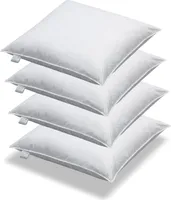 4 Stück Kissen Kopfkissen Sofakissen Füllkissen Federn 50 x 50 cm