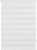 Fensterrollo Doppelrollo Klemmfix ohne Bohren mit Seitenzug Farbe: Weiß, Größe: 90x160 cm