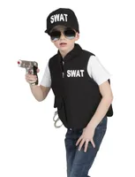 T2963-0100 schwarz Kinder SWAT Weste Polizei