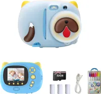 Fine Life Pro Sofortbildkamera für Kinder, 24MP 1080P Kinderkamera, 2,4'' IPS Bildschirm DigitalKamera, WIFi, Blau