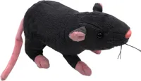 Onwomania Plüschtier Kuscheltier Stoff Tier Ratte Maus schwarz Nagetier 31 cm