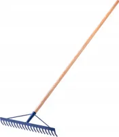 KADAX Rechen "Ripi", Steinrechen, Gartenrechen aus Stahl, 155cm, blau