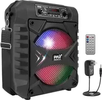 Pyle Partybox - Bluetooth Lautsprecher Groß, PA Anlage, Musikbox, Karaoke Box, 300W, 8" Subwoofer, Tragbare Musikboxen mit wiederaufladbarem Akku