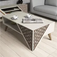 Skye Decor, Beril - Cream, Couchtisch, Creme, 100 % MELAMINBESCHICHTETE SPANPLATTEN, 105 x 40 x 58 cm