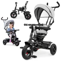 Multifunktionales 3-in-1 Dreirad für Kleinkinder 1+, drehbarer Sitz, Schiebestange