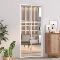 Prolenta Premium - Drzwi wewnętrzne 93x201,5 cm, białe, bezpieczne szkło hartowane i aluminium