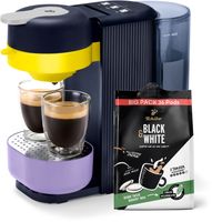 Tchibo Kaffeepadmaschine „CALL ME PAD“ inkl. 36 Tchibo Black & White Pads, mit To-Go Becher Taste, für 2 Tassen, schnell und leise, automatische Abschaltfunktion, Blau